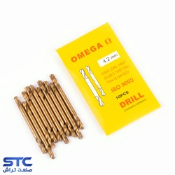 مته طلایی کوتاه دوسر امگا(سایز:3 تا 4/2)