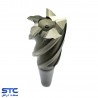 فرز انگشتی ته کونیک سرتخت سفید HSS هانگدا