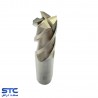 فرز انگشتی سرتخت سفید چهار پر HSS طول استاندارد هانگدا(سایز:1/5 تا 32)