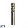 فرز انگشتی سرتخت سفید چهار پر HSS طول استاندارد هانگدا(سایز:1/5 تا 32)