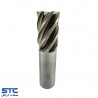 فرز انگشتی سرتخت سفید شش پر HSS-E طول استاندارد هانگدا(سایز:22 تا 40)