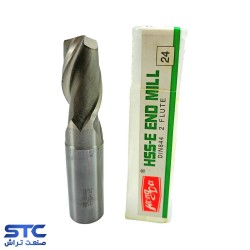 فرز انگشتی سرتخت سفید دو پر HSS-E طول استاندارد...