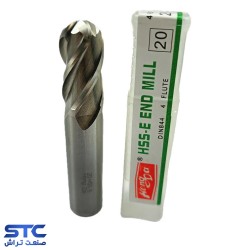 فرز انگشتی سرگرد سفید HSS-E طول استاندارد هانگدا(سایز:2...