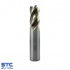 فرز انگشتی سرتخت سفید چهار پر HSS-E طول استاندارد هانگدا(سایز:1/5 تا 32)