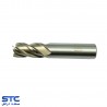 فرز انگشتی سرتخت سفید چهار پر HSS-E طول استاندارد هانگدا(سایز:1/5 تا 32)