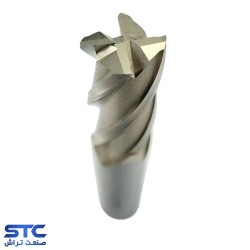 فرز انگشتی سرتخت سفید چهار پر HSS-E طول استاندارد هانگدا
