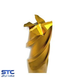 فرز انگشتی سرتخت طلایی چهار پر HSS-E طول استاندارد هانگدا