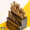 ست مته طلایی 25 عددی 1-13 میلیمتر امگا