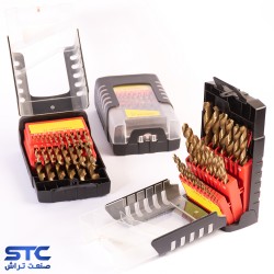 ست مته طلایی 25 عددی 1-13 میلیمتر امگا (جعبه پلاستیکی)
