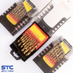 ست مته طلایی 25 عددی 1-13 میلیمتر امگا (جعبه پلاستیکی)