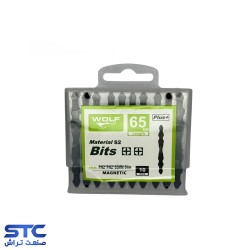 نوک پیچگوشتی دو سر چهارسو بدنه باریک فشار قوی 6/5 سانت PH2*PH2 ولف
