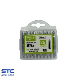 نوک پیچگوشتی یک سر چهارسو PH2 ولف(طول:2/5-5-7/5-10)