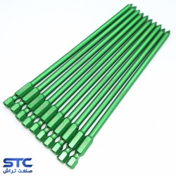 نوک پیچگوشتی سبز یکسر چهارسو PH1 تام(طول:5-7-15)